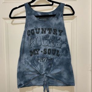 🌼Country Music tie dye tank top